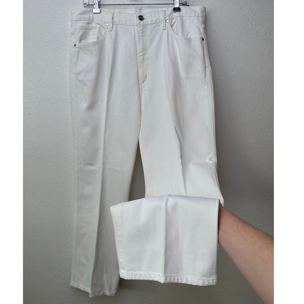 NWT Goldsign The A Jean Ivory Straight Leg Jeans US 32
